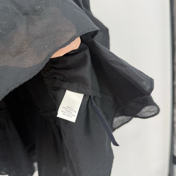 Banana Republic Black Dress Cotton A Line Size 10 Classic Formal - Picture 6 of 12